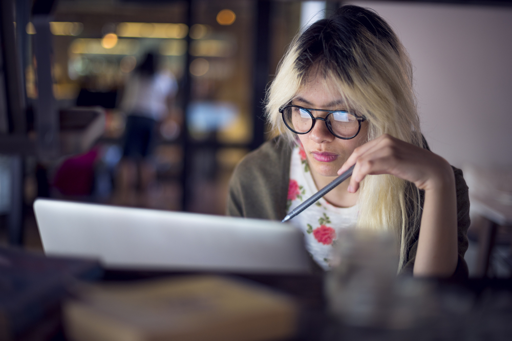 Girls using laptop