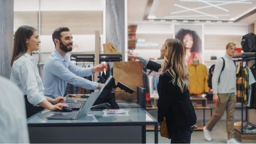 Person shopping at a store