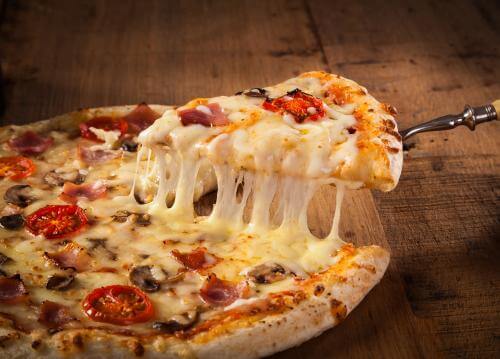 pizza hot and cheesy