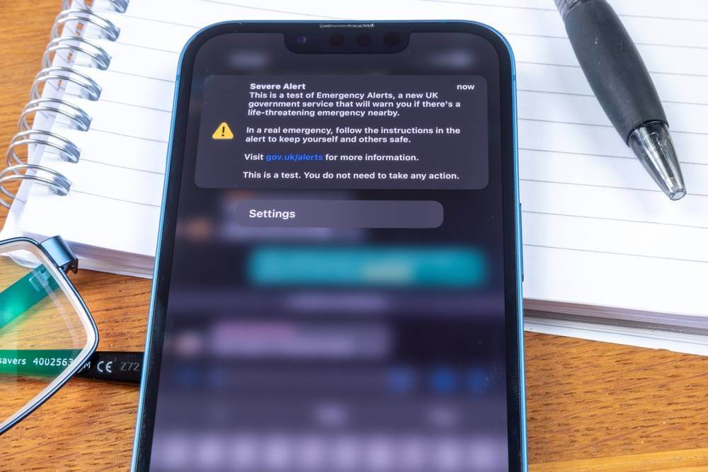 This is what the alert will look like