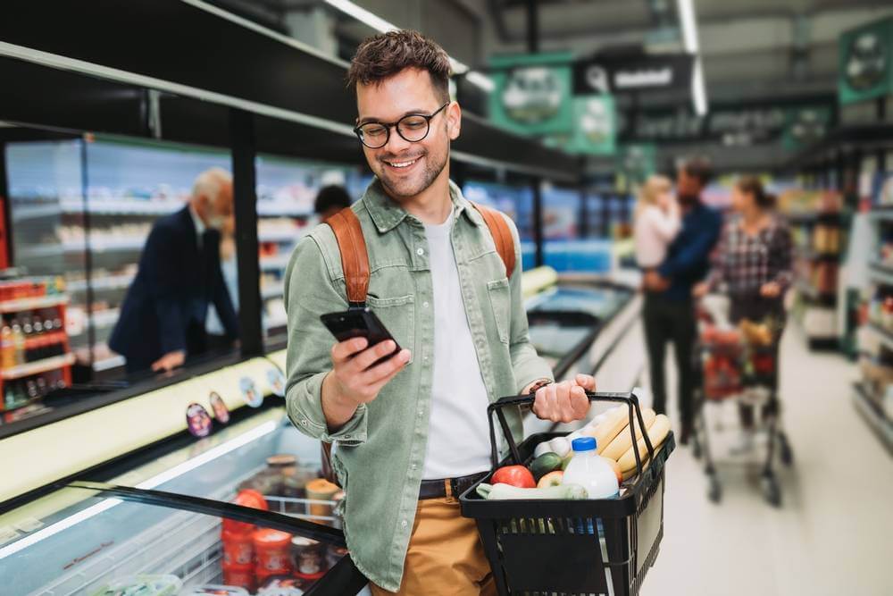 a student buying food