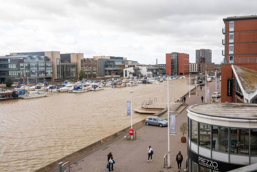The Brayford Pool area is popular with University of Lincoln students